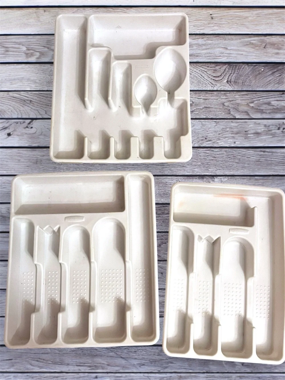 Rubbermaid Plastic Flatware Drawer Organizer Tray Sets